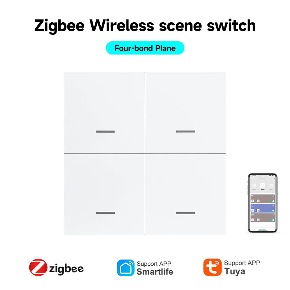 Smart Home Mod - Interruptor Inteligente Sem Fio Tuya Zigbee