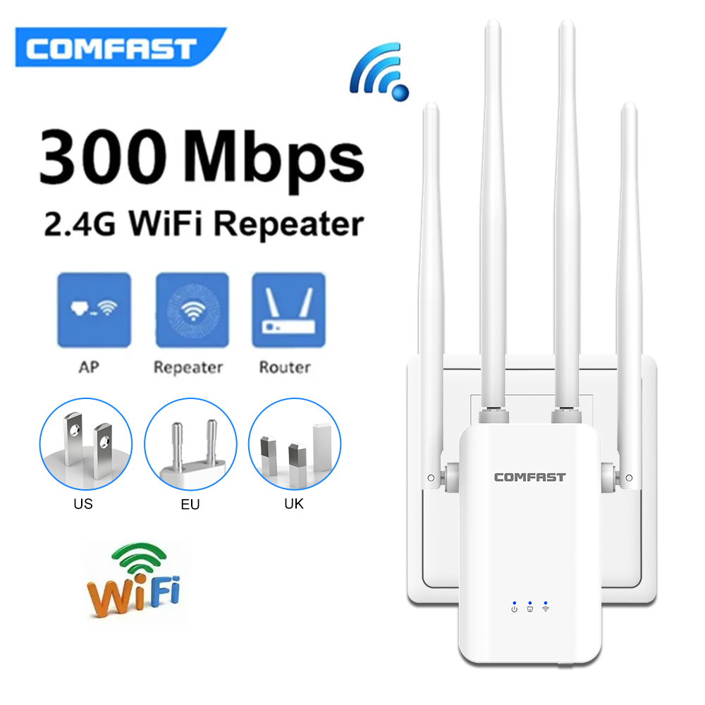 Smart Home Router - Repetidor WIFI COMFAST 2G 300Mbps com