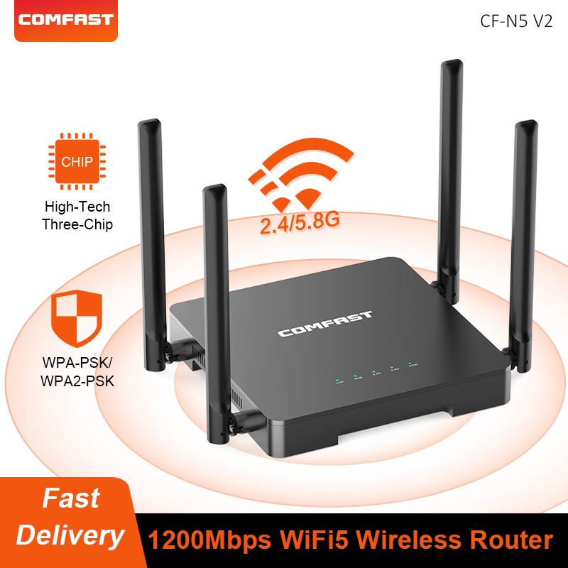 Smart Home Router - Roteador WiFi COMFAST 1200Mbps WiFi5 Sem