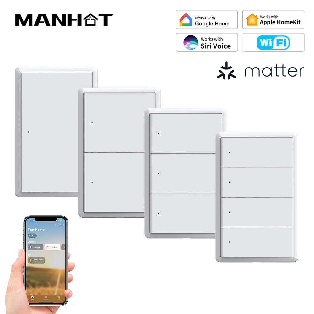 Smart Home Kits - Interruptor Inteligente WiFi MANHOT Homekit Sem