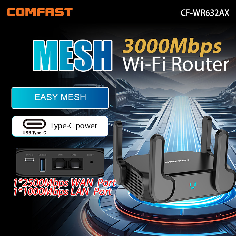 Smart Home Router - Comfast wifi6 1800/3000mbps roteador wi-fi 5g