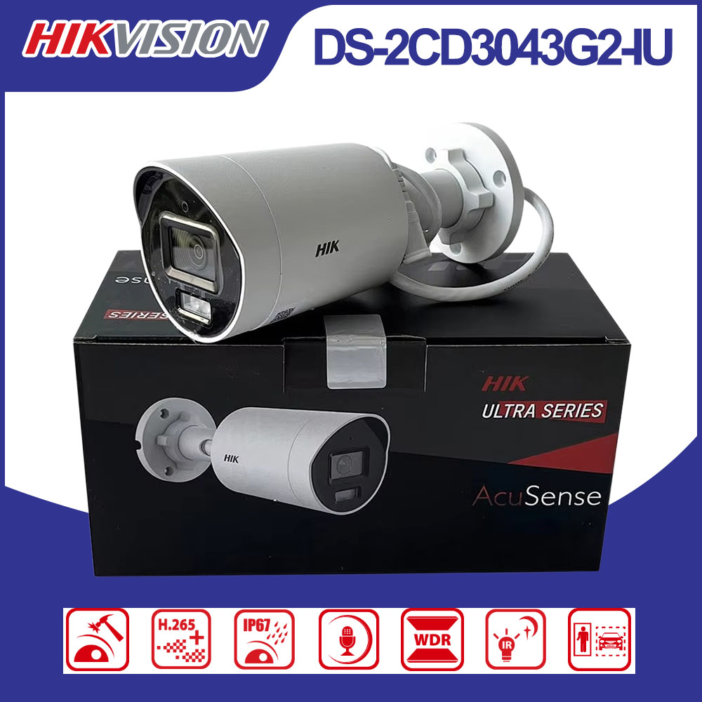 Smart Home Hikvision - Câmera IP Inteligente Hikvision DS-2CD3043G2-IU 4MP