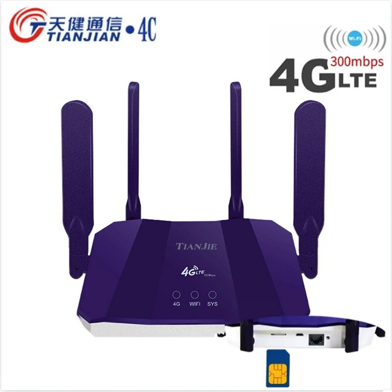 Tianjie 4g cartão sim roteador - Smart Home Router avaliação e preço