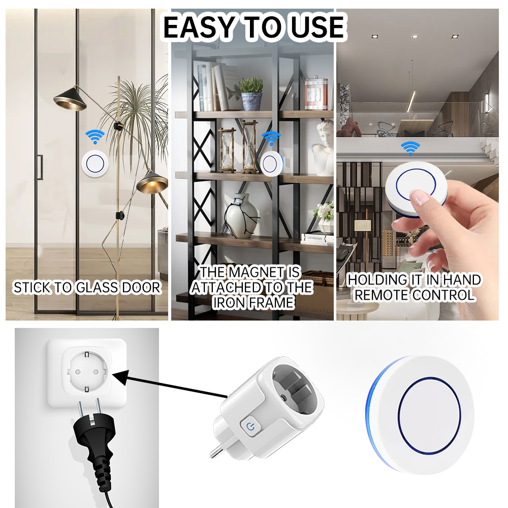 Tomada sem fio RF433 com contr - Universal Remote Smart Home avaliação e preço