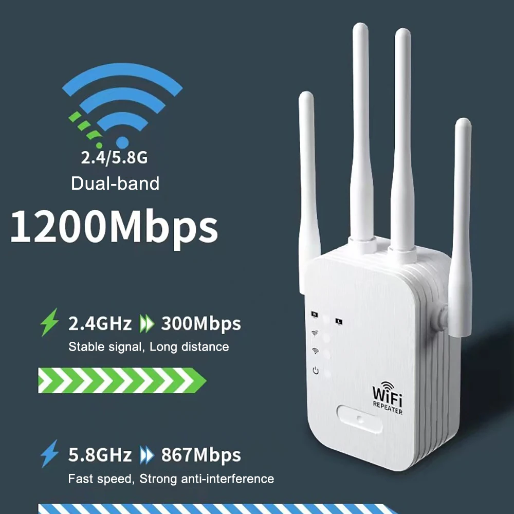 1200mbps wifi repetidor extens - Smart Home Router avaliação e preço