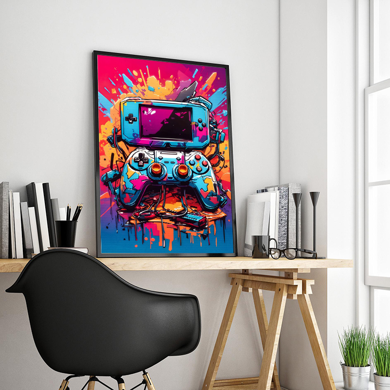 Controlador de Jogo Colorido c - Smart Home Poster avaliação e preço