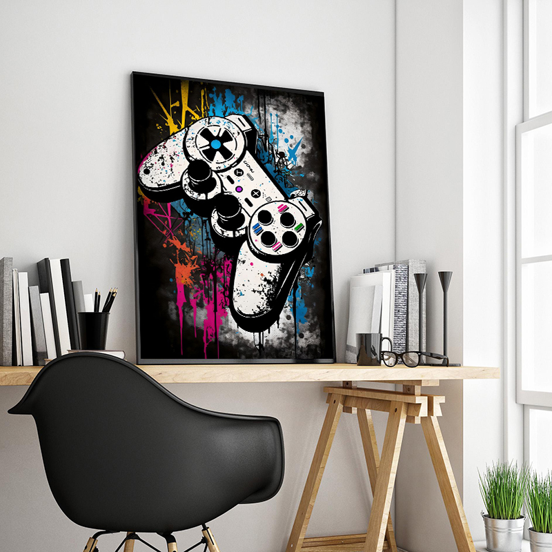 Controlador de Jogo Colorido c - Smart Home Poster avaliação e preço