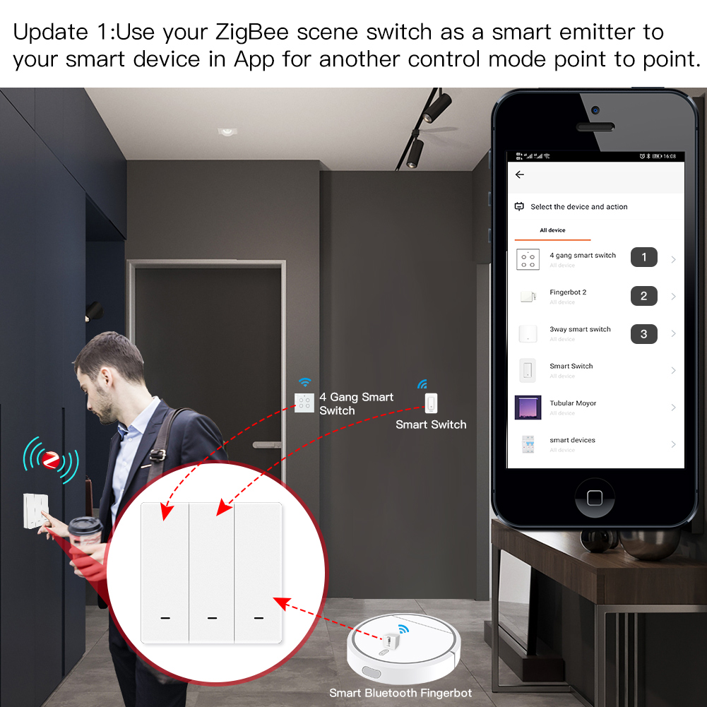 Moes tuya zigbee interruptor d - Smart Home Z Wave avaliação e preço