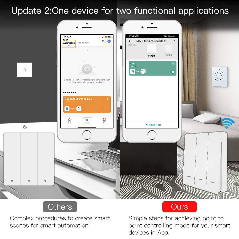 Moes tuya zigbee interruptor d - Smart Home Z Wave avaliação e preço