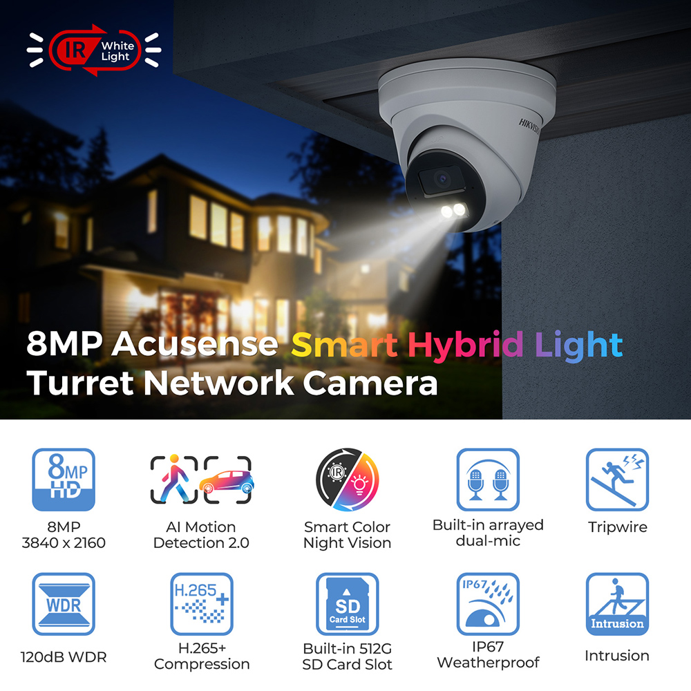 Câmera IP Hikvision 4K Smart H - Smart Home Hikvision avaliação e preço