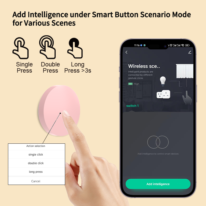 Botão Sem Fio Inteligente ZigB - Smart Home Z Wave avaliação e preço