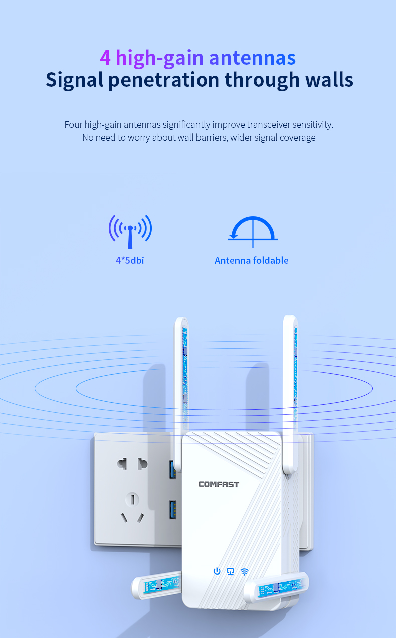 Comfast 3570mbps wifi repetido - Smart Home Router avaliação e preço