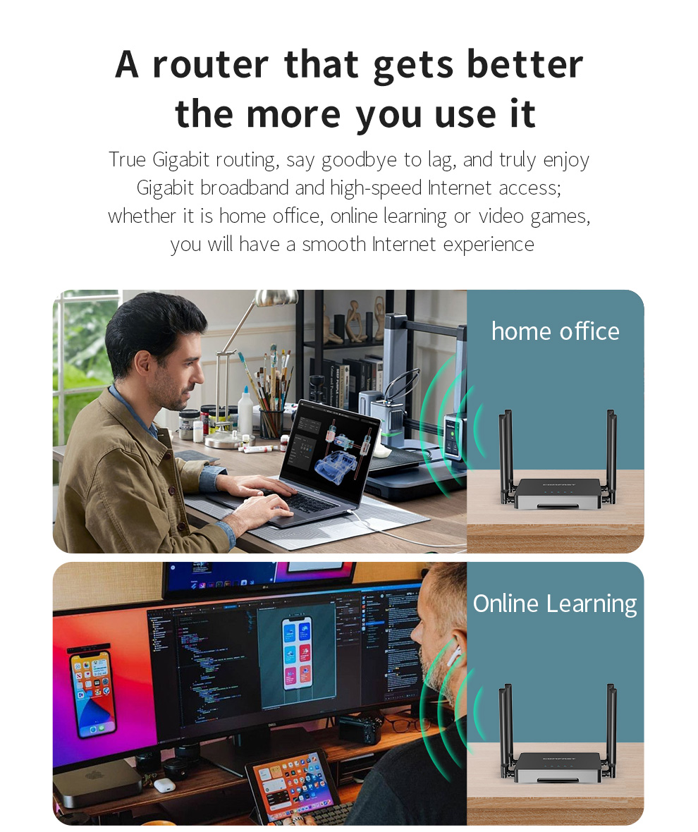 Roteador WiFi COMFAST 1200Mbps - Smart Home Router avaliação e preço