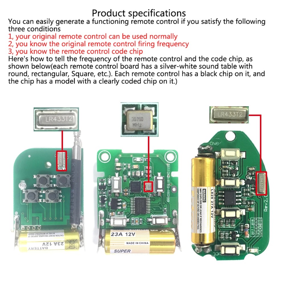 433mhz rf controle remoto botã - Universal Remote Smart Home avaliação e preço