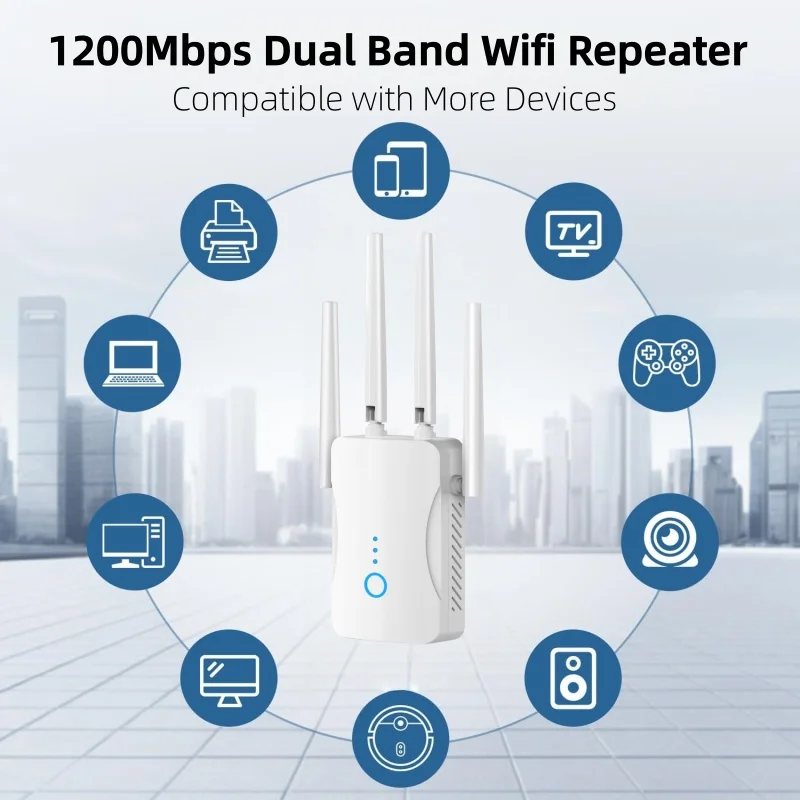 Repetidor WiFi Dual Band 1200M - Smart Home Router avaliação e preço