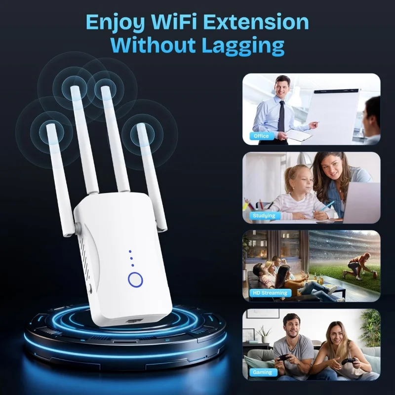 Repetidor WiFi Dual Band 1200M - Smart Home Router avaliação e preço