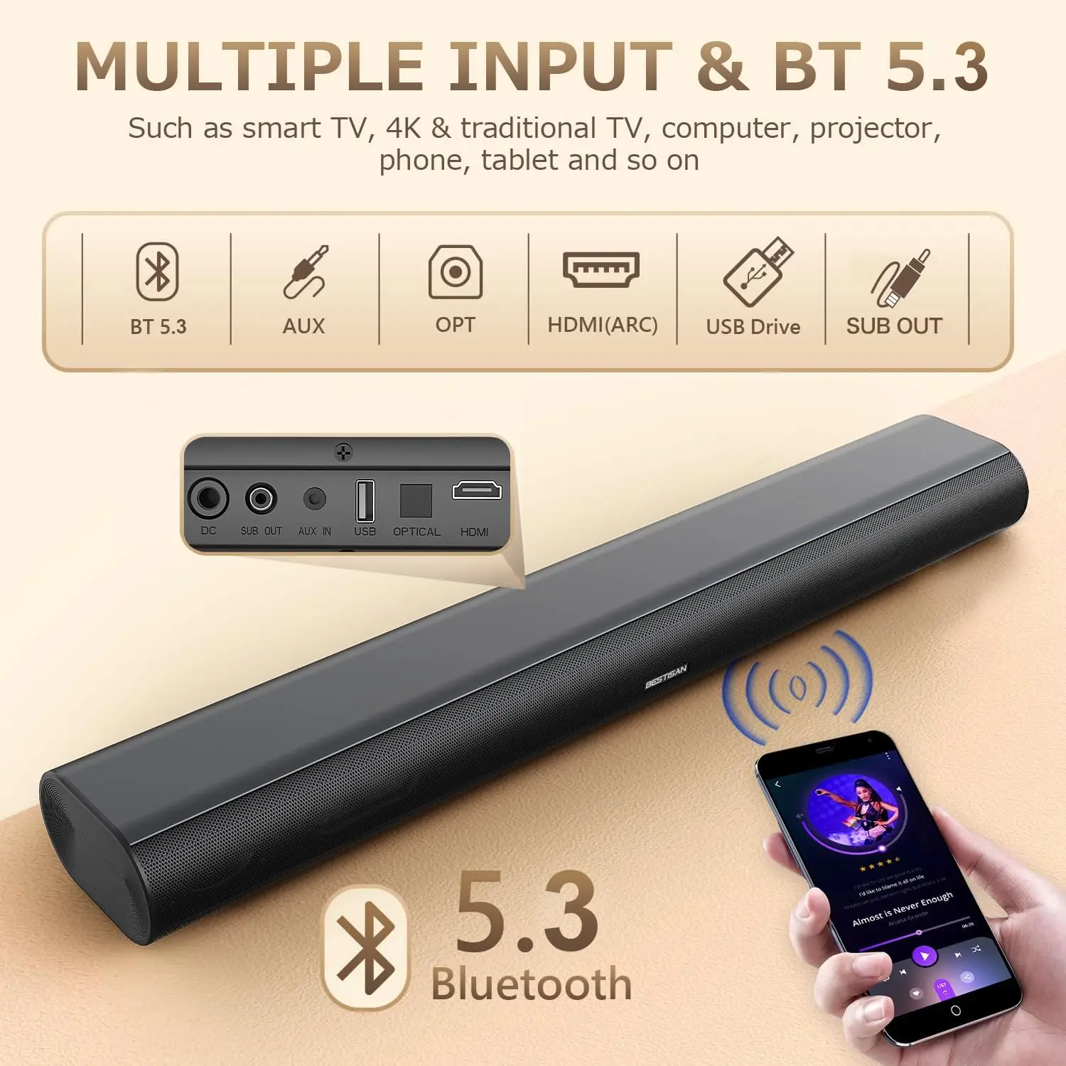 Soundbar para Home Theater 40W - Smart Home Mod avaliação e preço