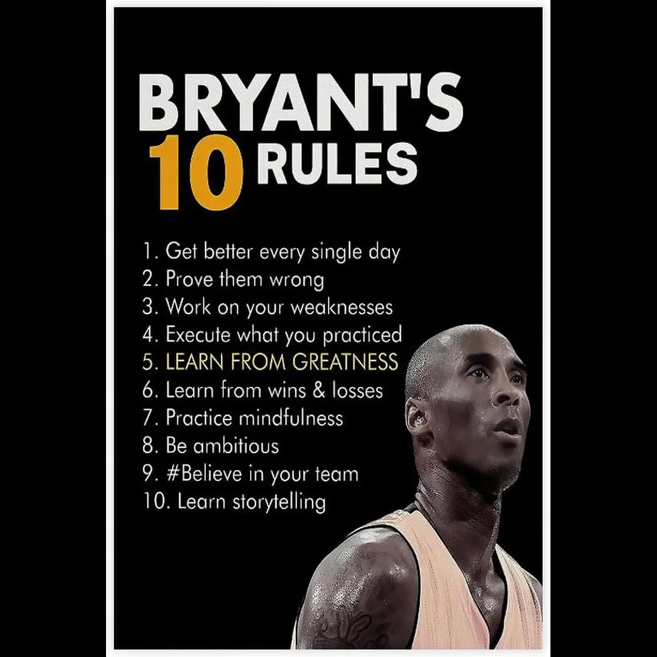 Regras de Kobe Bryants Motivac - Smart Home Poster avaliação e preço