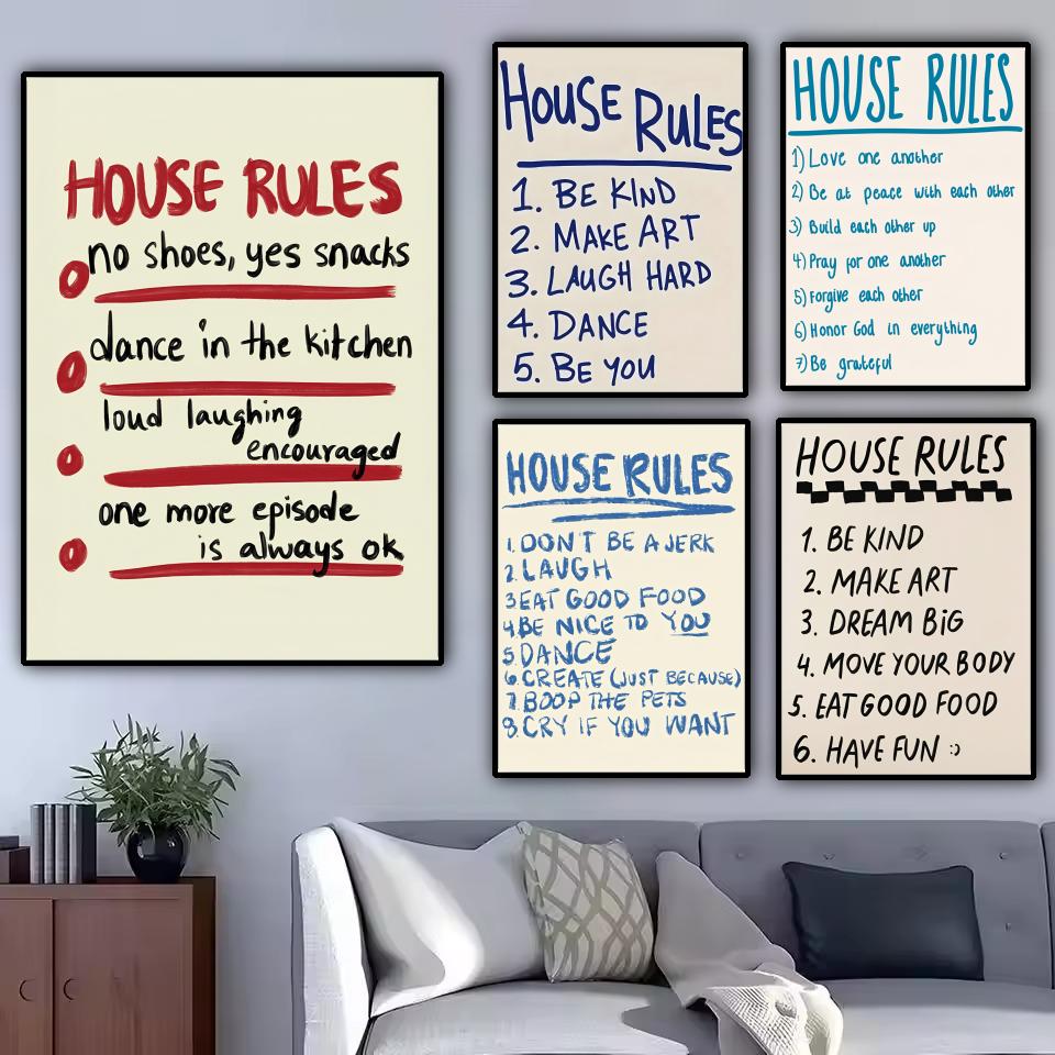 Regras da casa pôster adesivos - Smart Home Poster avaliação e preço